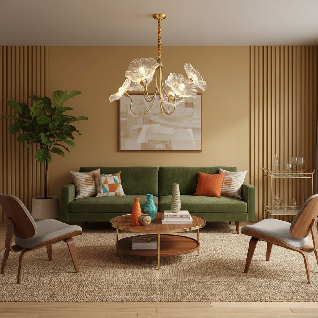 Lotus Leaf Glass Chandelier - Vakkerlight