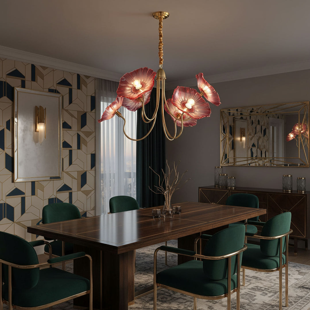 Lotus Leaf Glass Chandelier - Vakkerlight