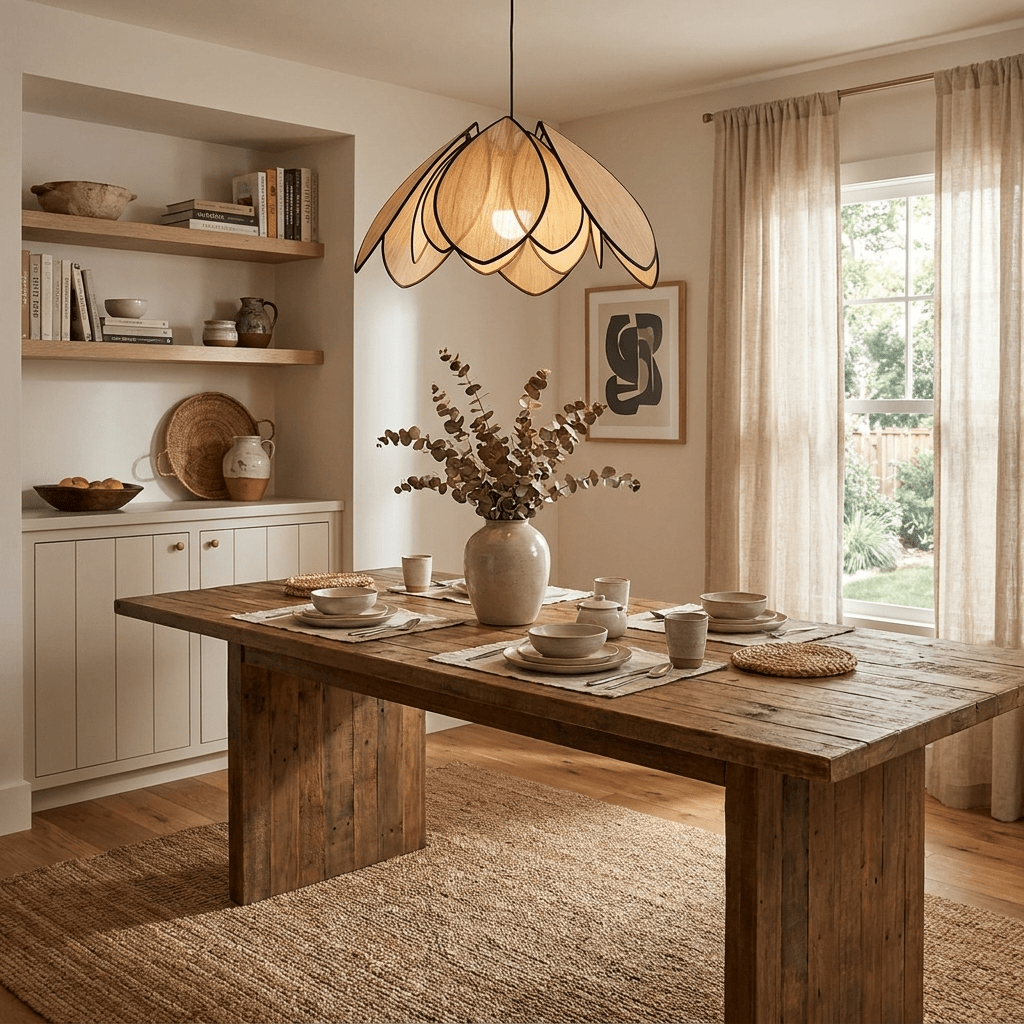 Lotus Petal Plant Fiber Pendant Lamp - Vakkerlight