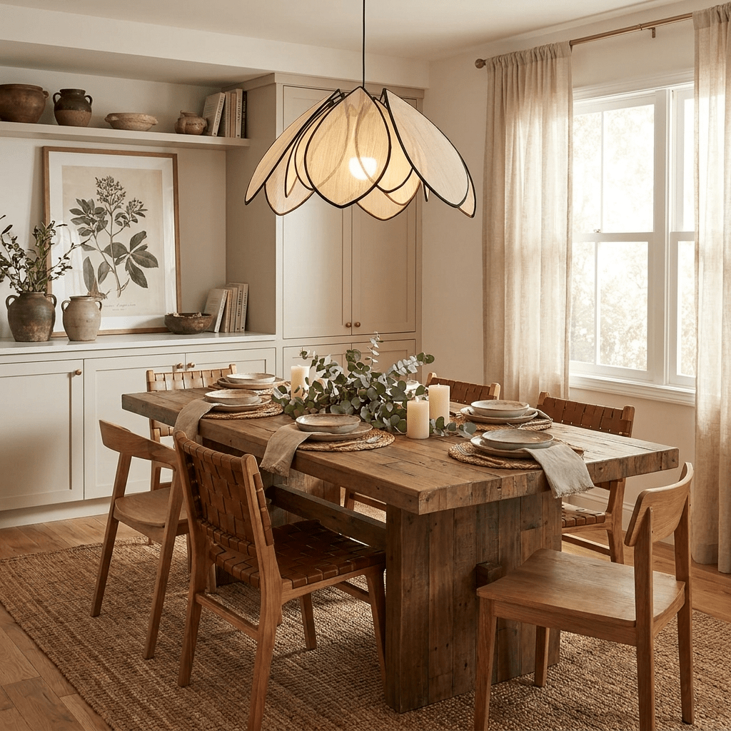 Lotus Petal Plant Fiber Pendant Lamp - Vakkerlight