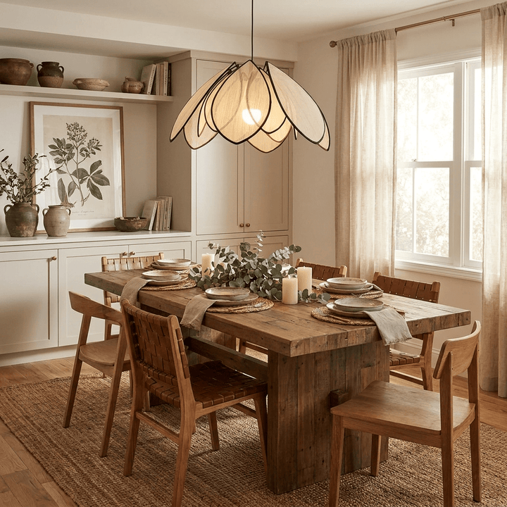 Lotus Petal Plant Fiber Pendant Lamp - Vakkerlight
