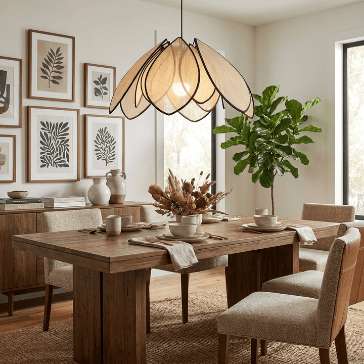 Lotus Petal Plant Fiber Pendant Lamp - Vakkerlight
