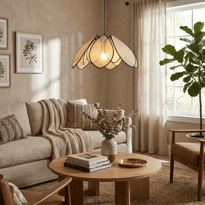 Lotus Petal Plant Fiber Pendant Lamp - Vakkerlight