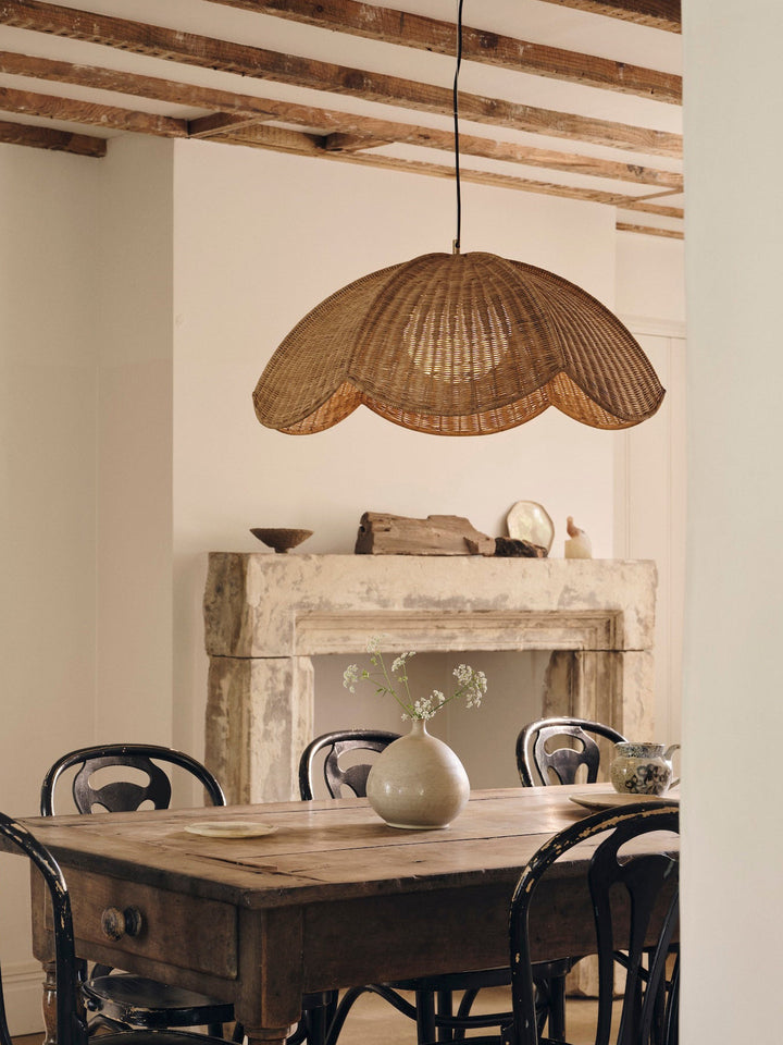 Lotus Woven Rattan Pendant Lamp