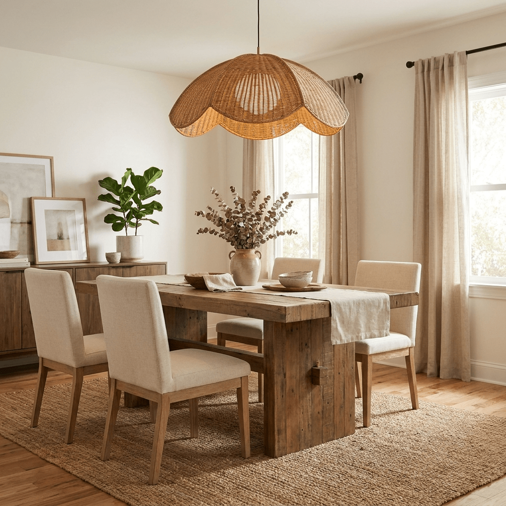 Lotus Woven Rattan Pendant Lamp - Vakkerlight