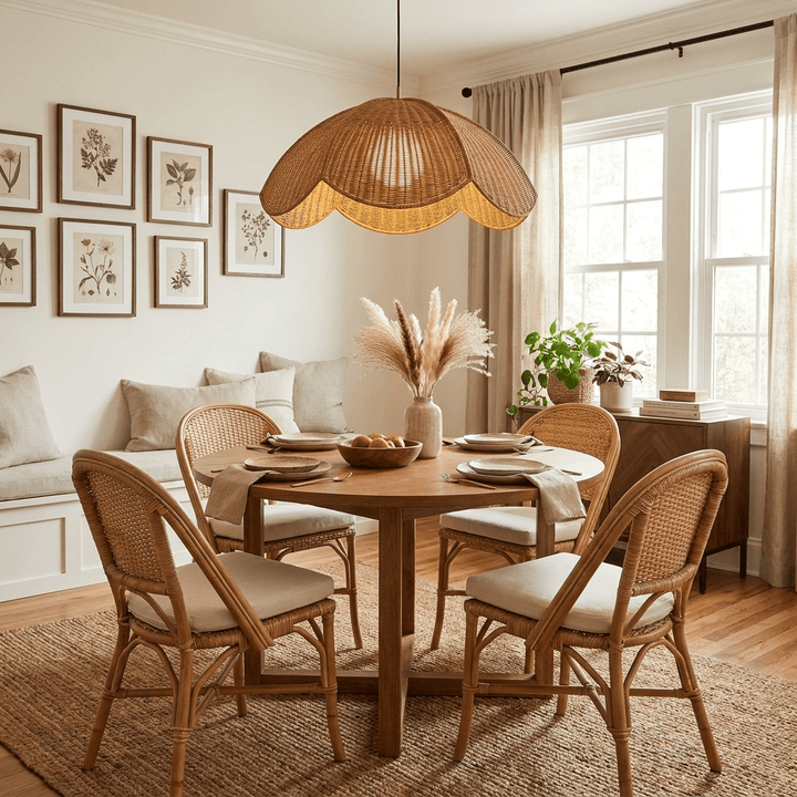 Lotus Woven Rattan Pendant Lamp - Vakkerlight