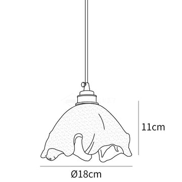 Lotus Crystal Small Pendant Light — Dimension drawings 1