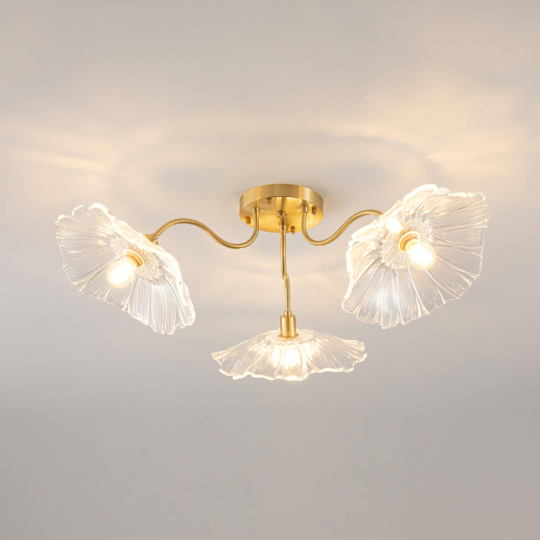 Lotus Leaf Glass Ceiling Lamp - Vakkerlight