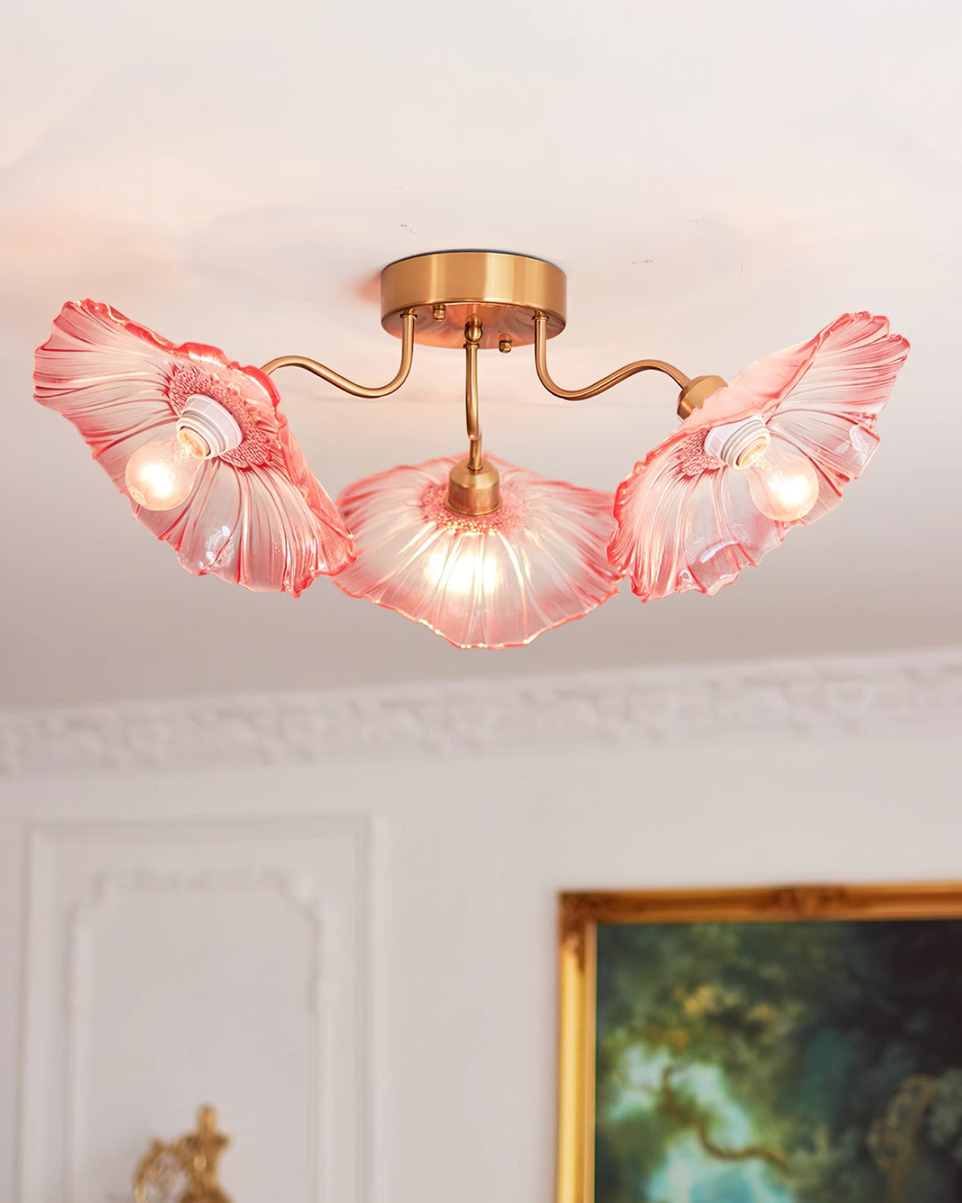 Lotus Leaf Glass Ceiling Lamp - Vakkerlight