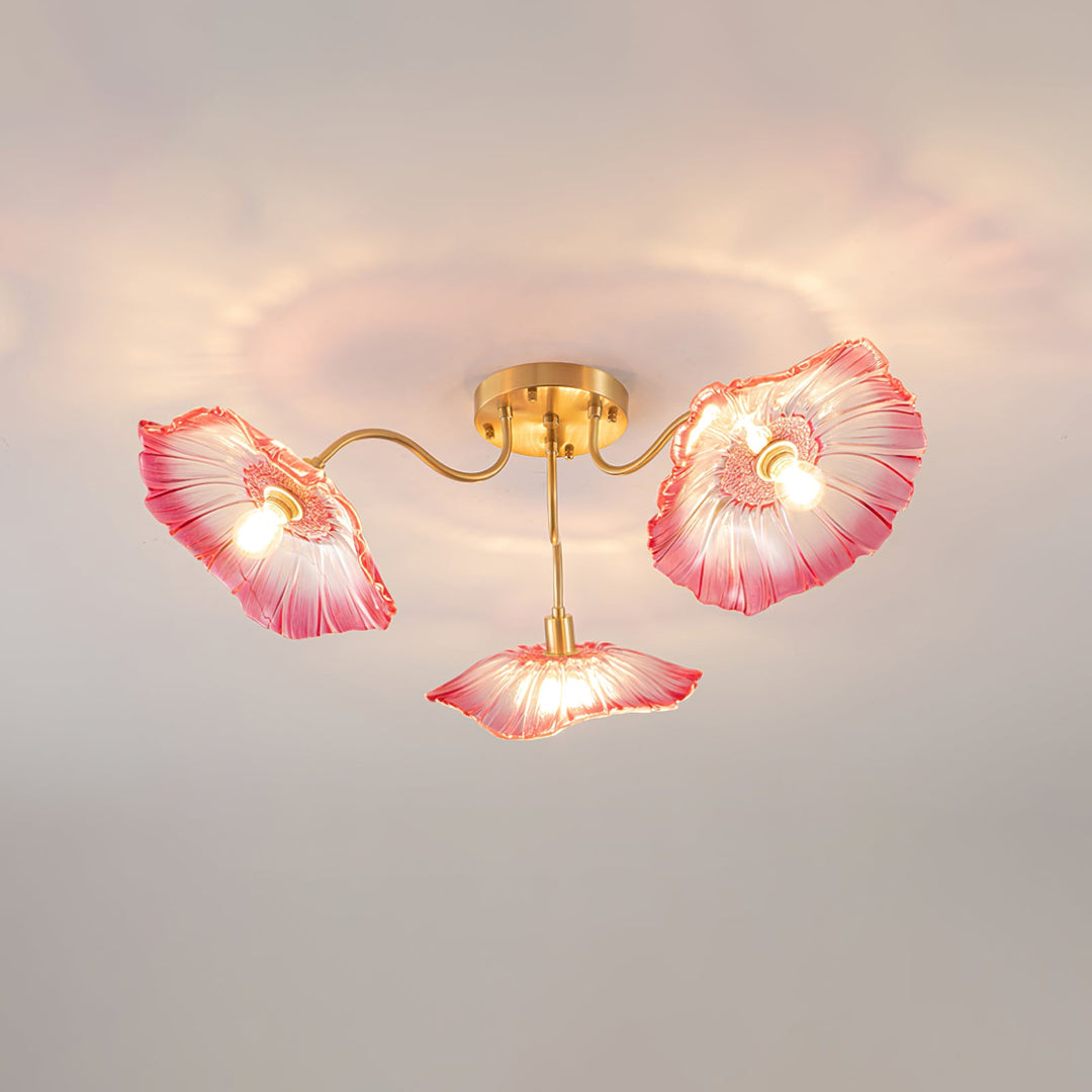 Lotus Leaf Glass Ceiling Lamp - Vakkerlight