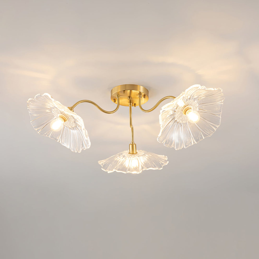 Lotus Leaf Glass Ceiling Lamp - Vakkerlight