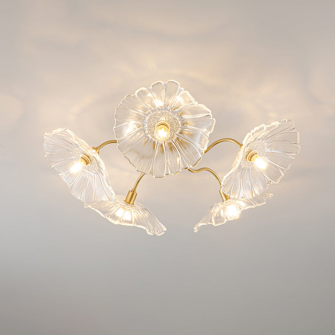 Lotus Leaf Glass Ceiling Lamp - Vakkerlight