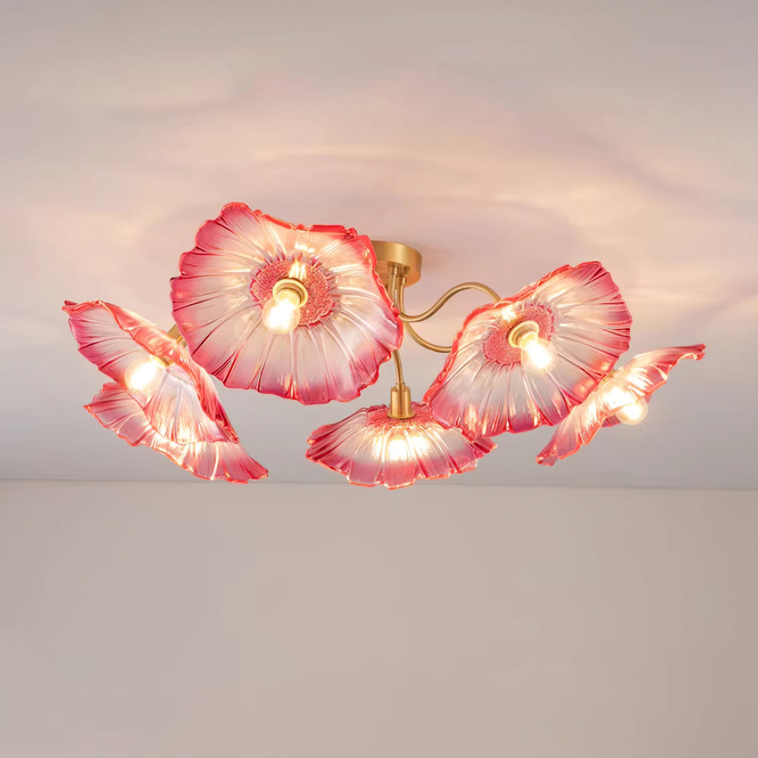 Lotus Leaf Glass Ceiling Lamp - Vakkerlight