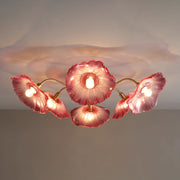 Lotus Leaf Glass Ceiling Lamp