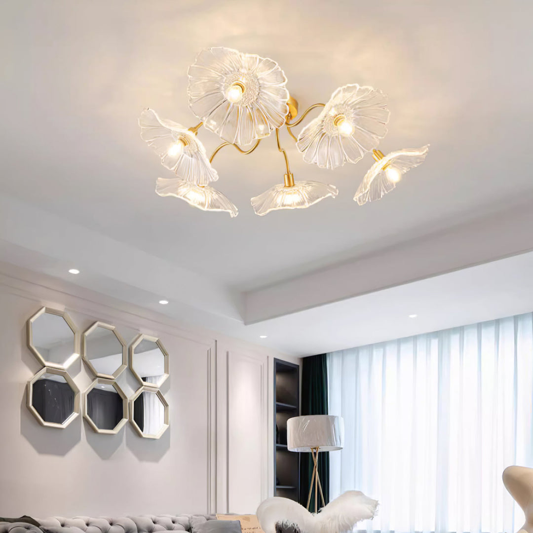 Lotus Leaf Glass Ceiling Lamp - Vakkerlight