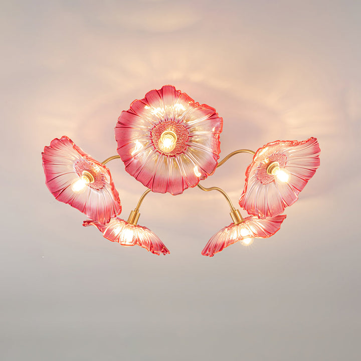 Lotus Leaf Glass Ceiling Lamp - Vakkerlight