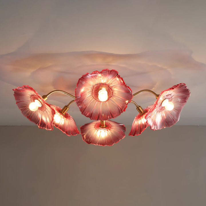 Lotus Leaf Glass Ceiling Lamp - Vakkerlight