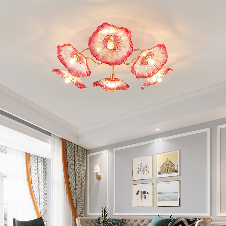 Lotus Leaf Glass Ceiling Lamp - Vakkerlight