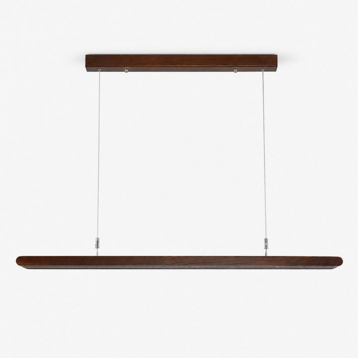 Louvered Wood Linear Pendant Light - Vakkerlight