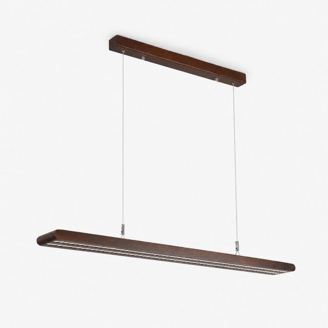 Louvered Wood Linear Pendant Light - Vakkerlight
