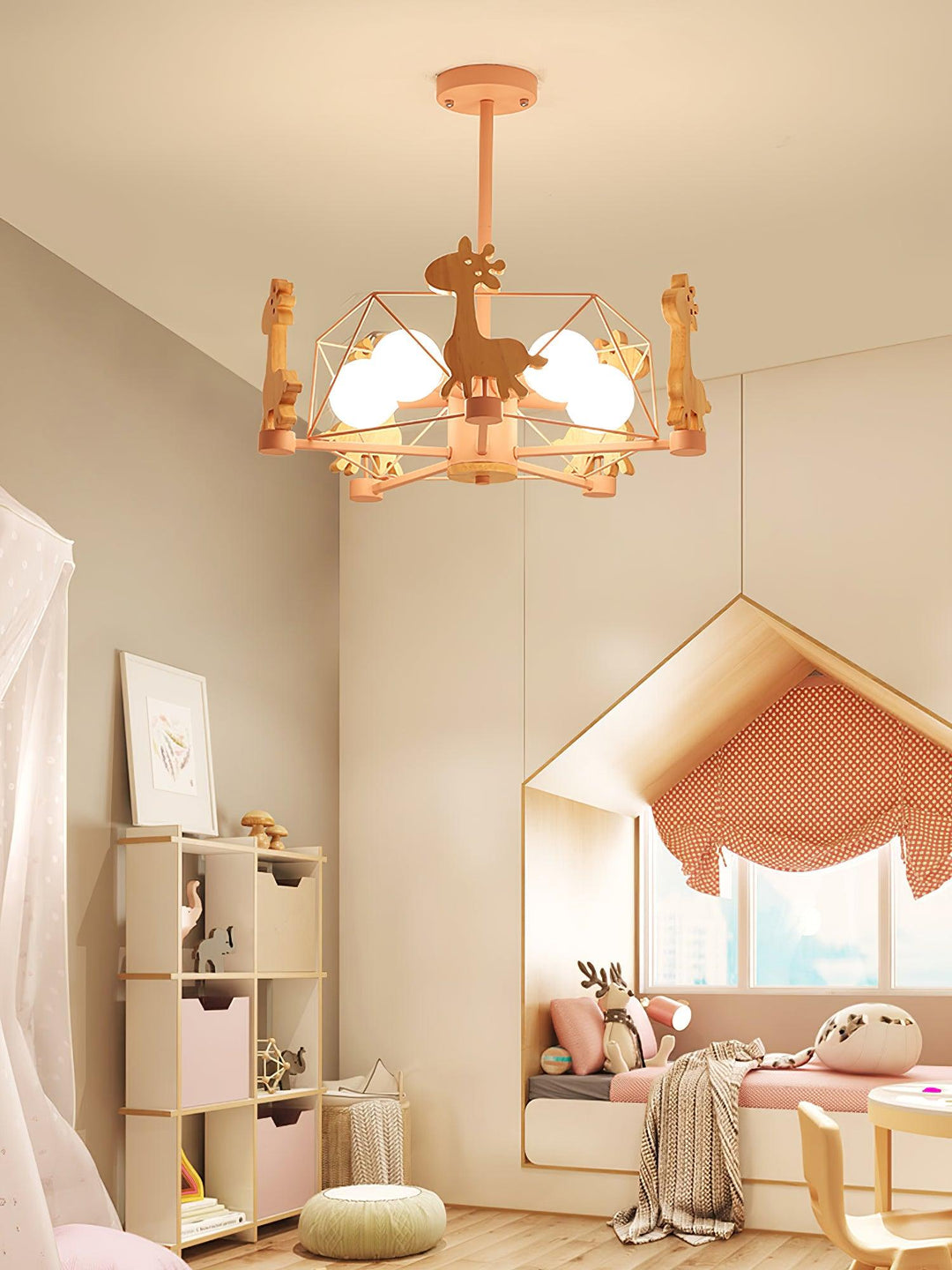 Lovely Deer Wooden Chandelier - Vakkerlight