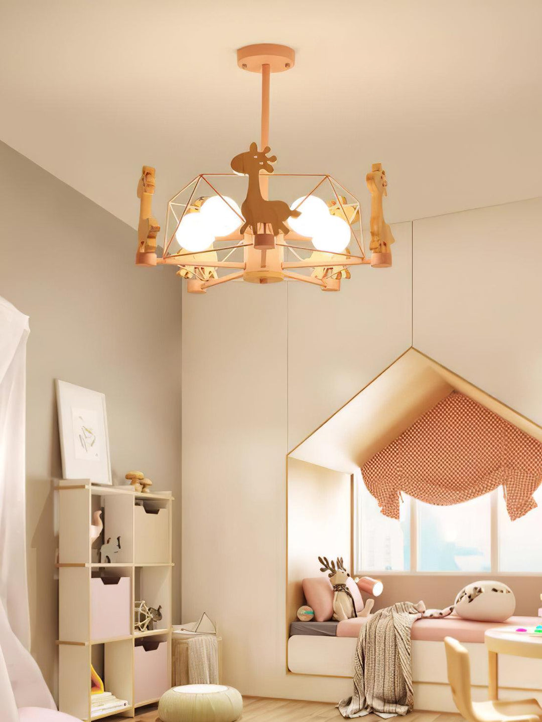 Lovely Deer Wooden Chandelier - Vakkerlight