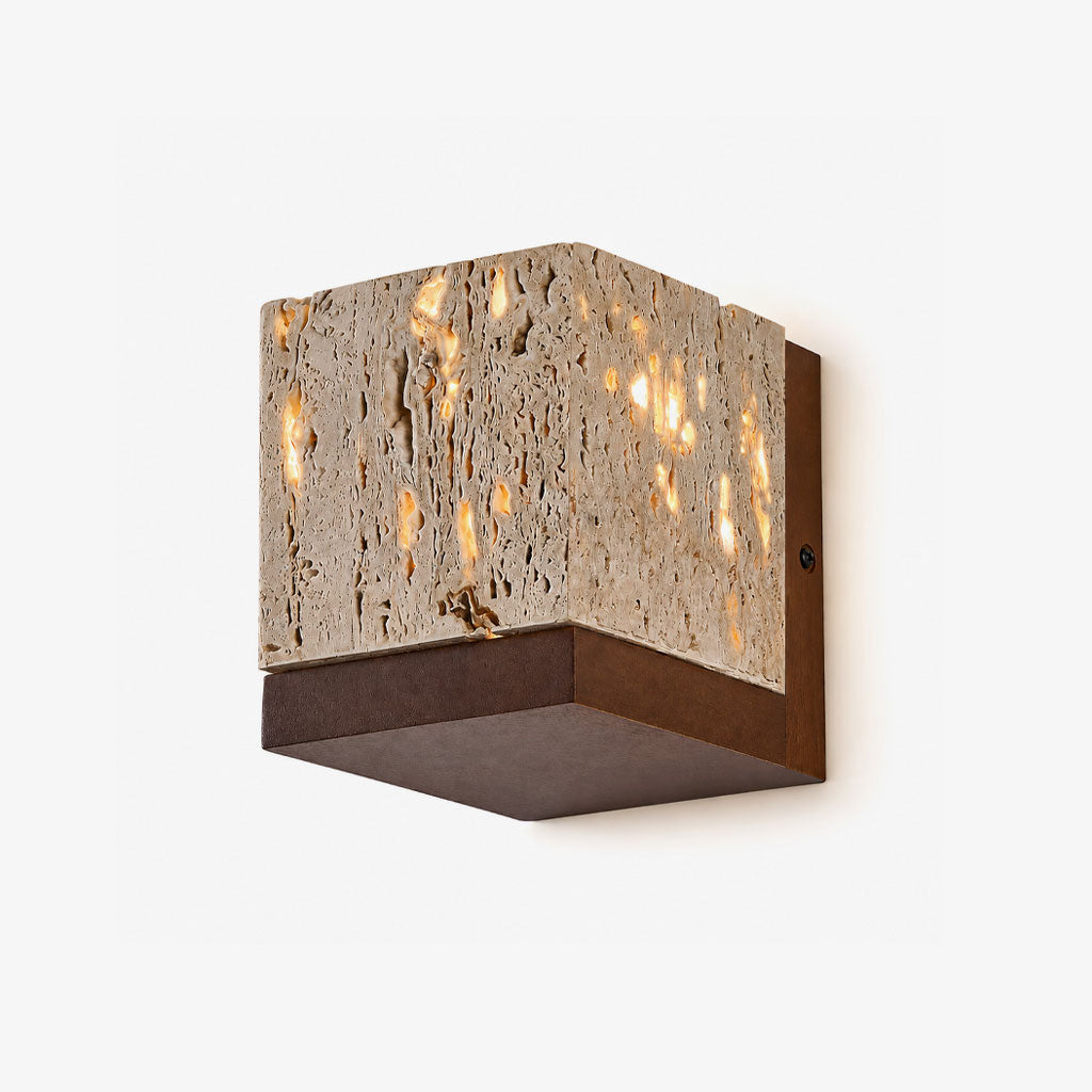 Lucent Travertine Wall Sconce