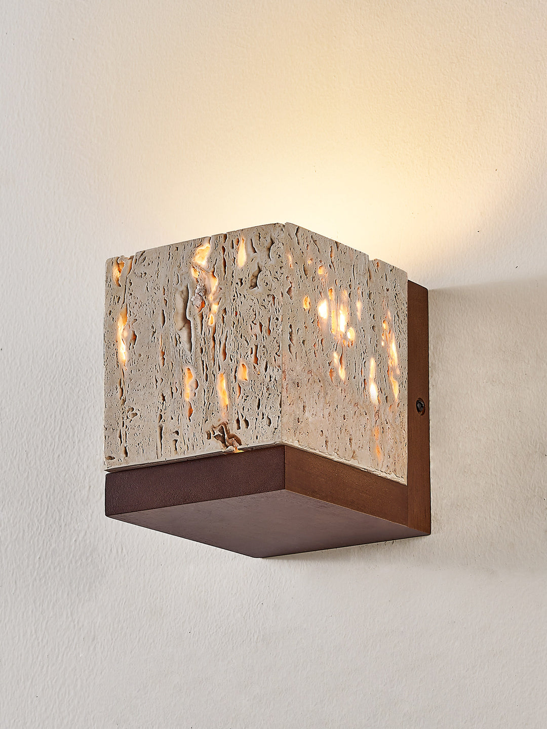 Lucent Travertine Wall Sconce
