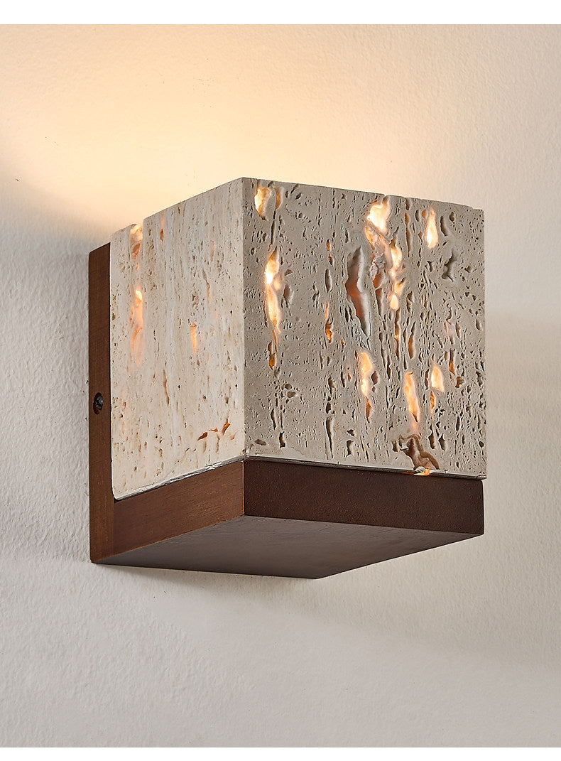 Lucent Travertine Wall Sconce