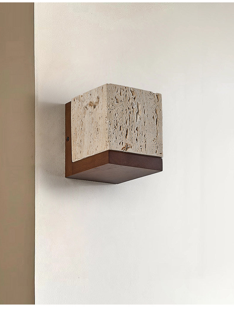 Lucent Travertine Wall Sconce