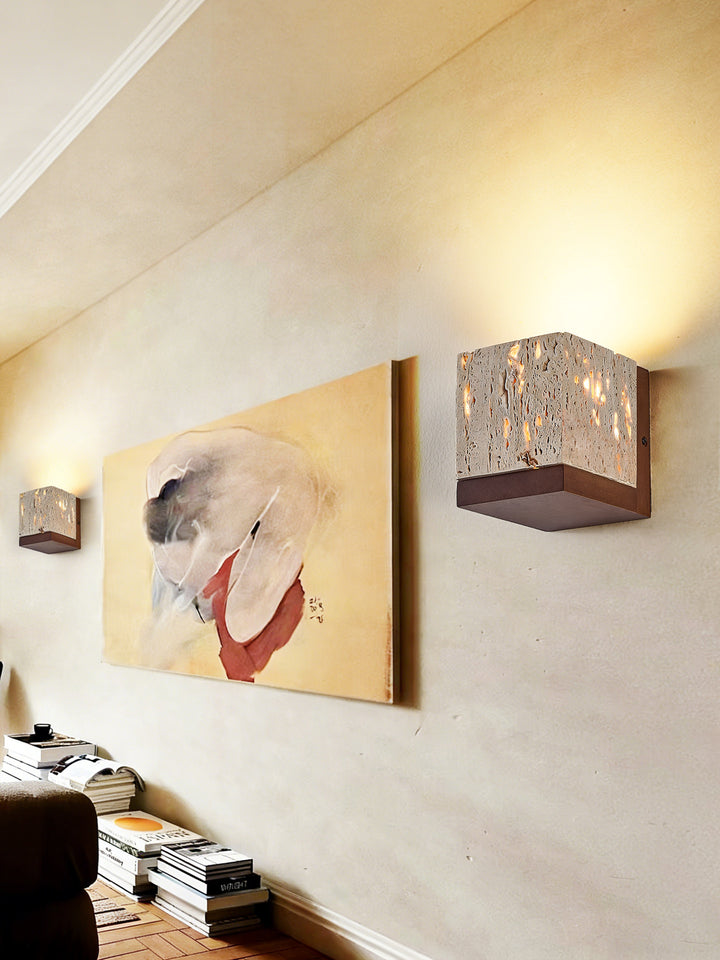 Lucent Travertine Wall Sconce
