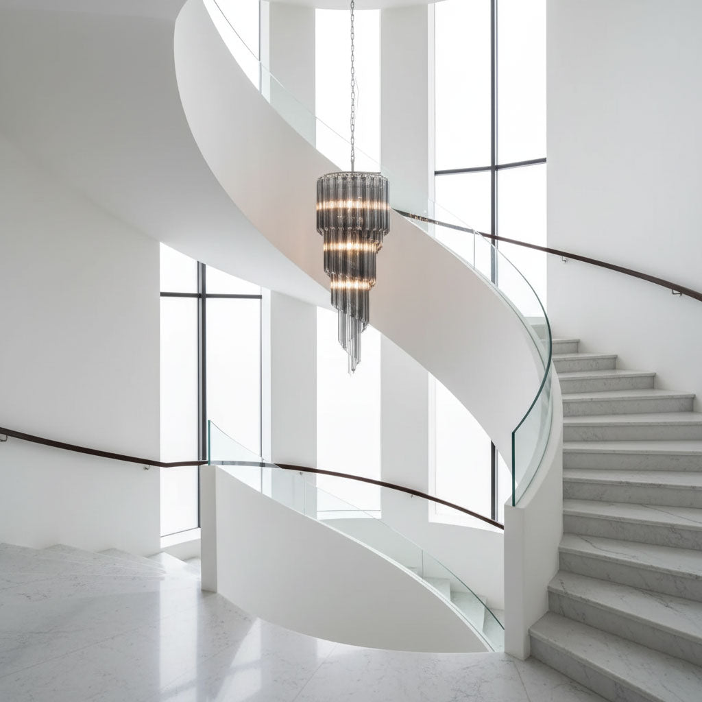 Lucente Noir Spiral Chandelier - Vakkerlight