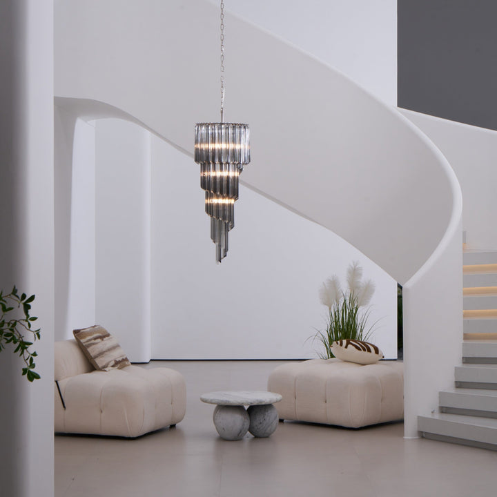 Lucente Noir Spiral Chandelier - Vakkerlight