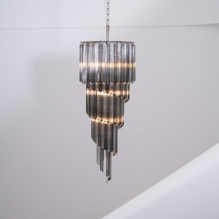 Lucente Noir Spiral Chandelier - Vakkerlight