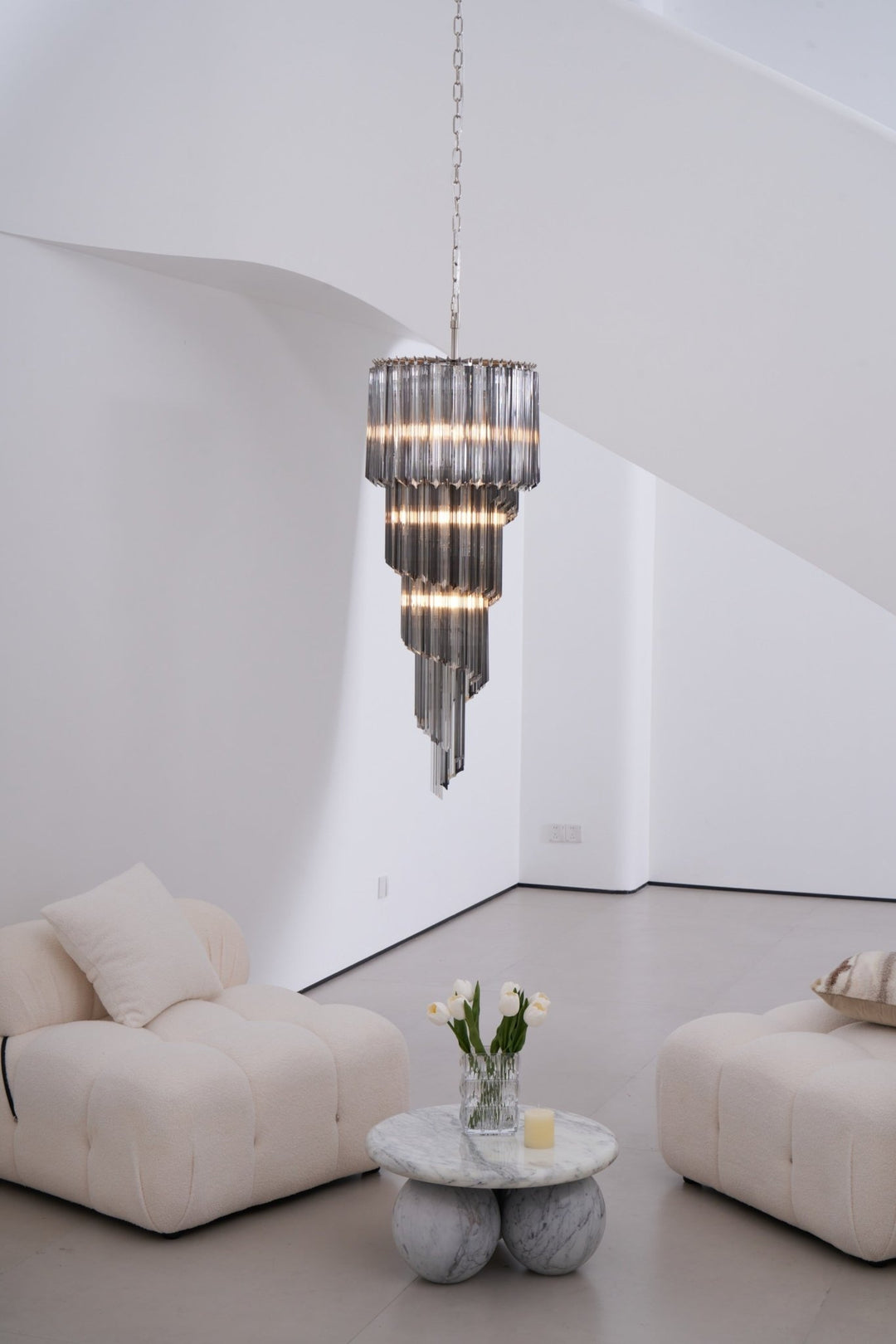 Lucente Noir Spiral Chandelier - Vakkerlight