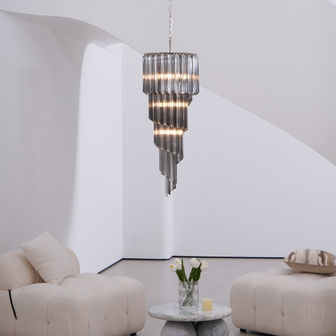 Lucente Noir Spiral Chandelier - Vakkerlight