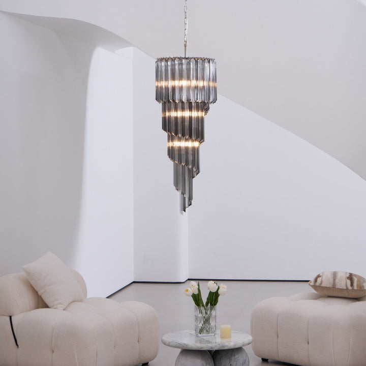 Lucente Noir Spiral Chandelier - Vakkerlight