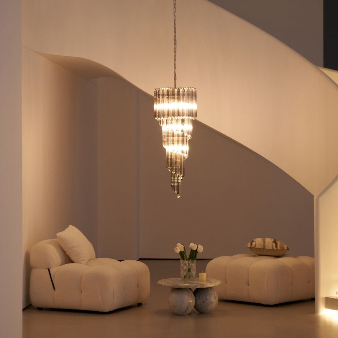 Lucente Noir Spiral Chandelier - Vakkerlight
