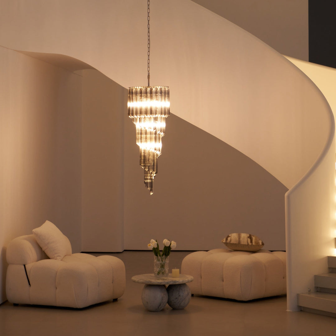 Lucente Noir Spiral Chandelier - Vakkerlight
