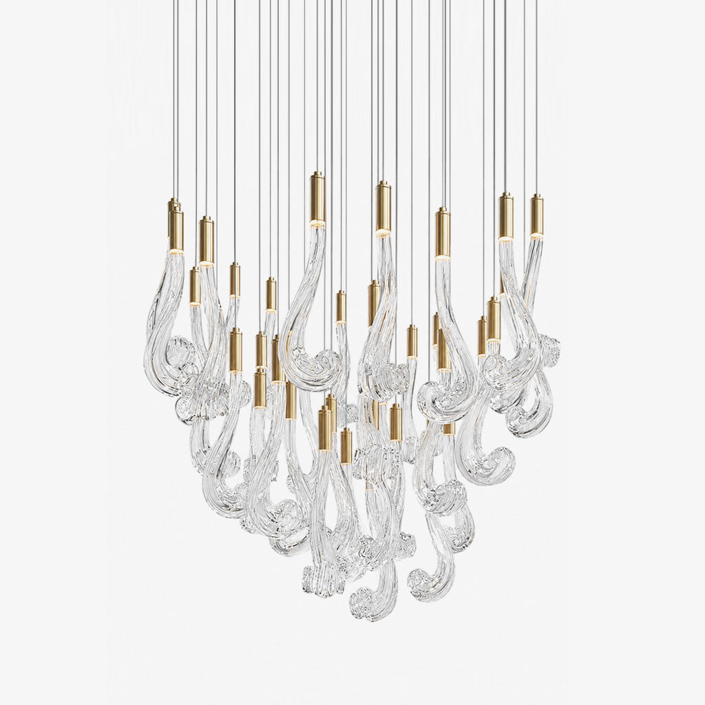Lucerna LED Glass Flame Chandelier