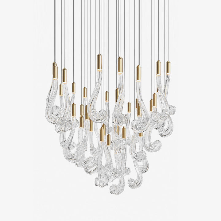 Lucerna LED Glass Flame Chandelier