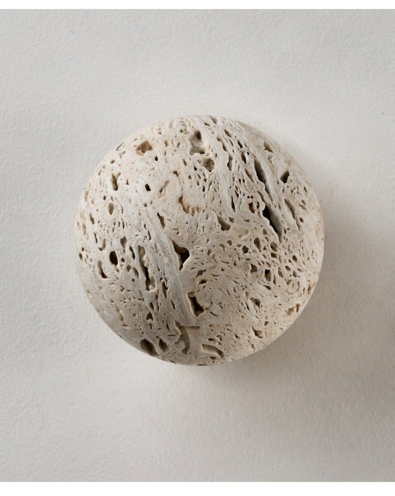 Luma Vein Stone Sphere Wall Light - Vakkerlight