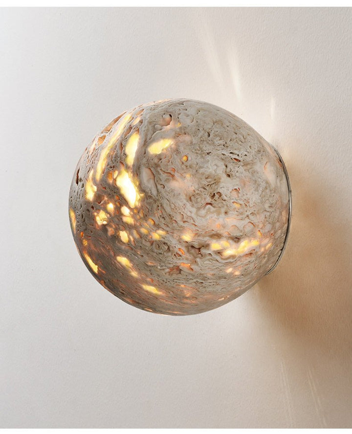 Luma Vein Stone Sphere Wall Light - Vakkerlight
