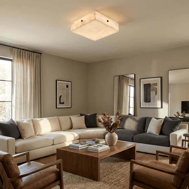Luma Alabaster Square Ceiling Lamp - Vakkerlight