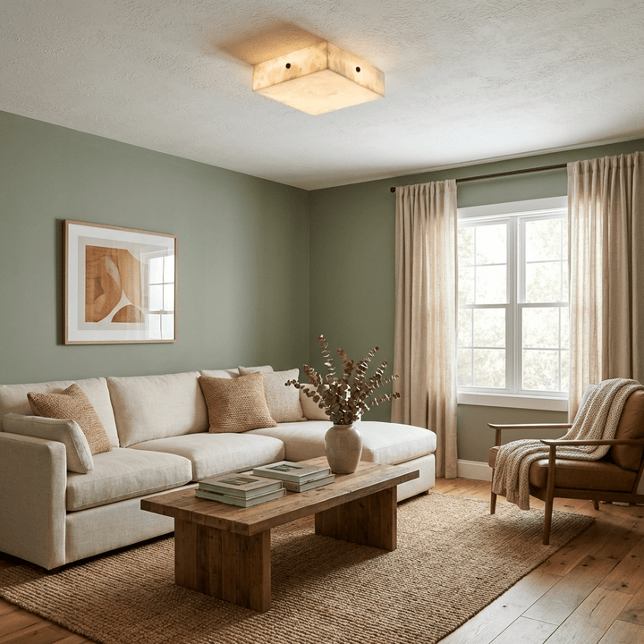 Luma Alabaster Square Ceiling Lamp - Vakkerlight