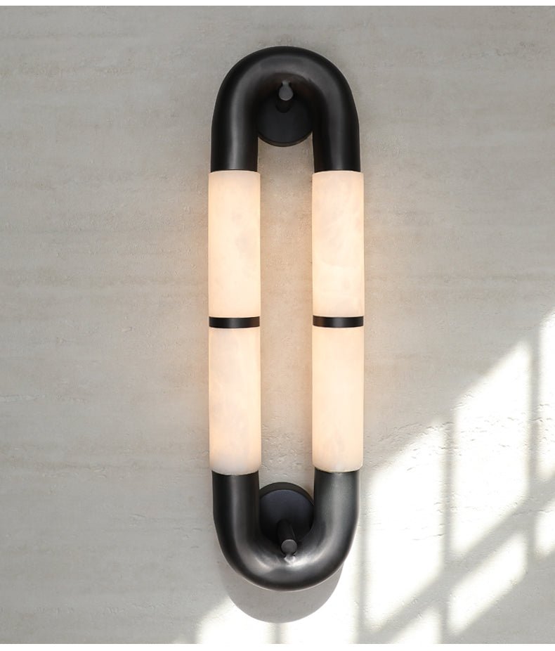 Luma Arc Twin Alabaster Sconce - Vakkerlight