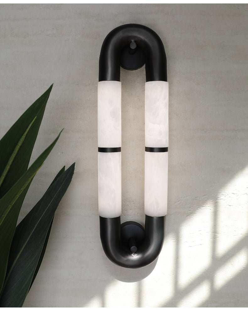 Luma Arc Twin Alabaster Sconce - Vakkerlight