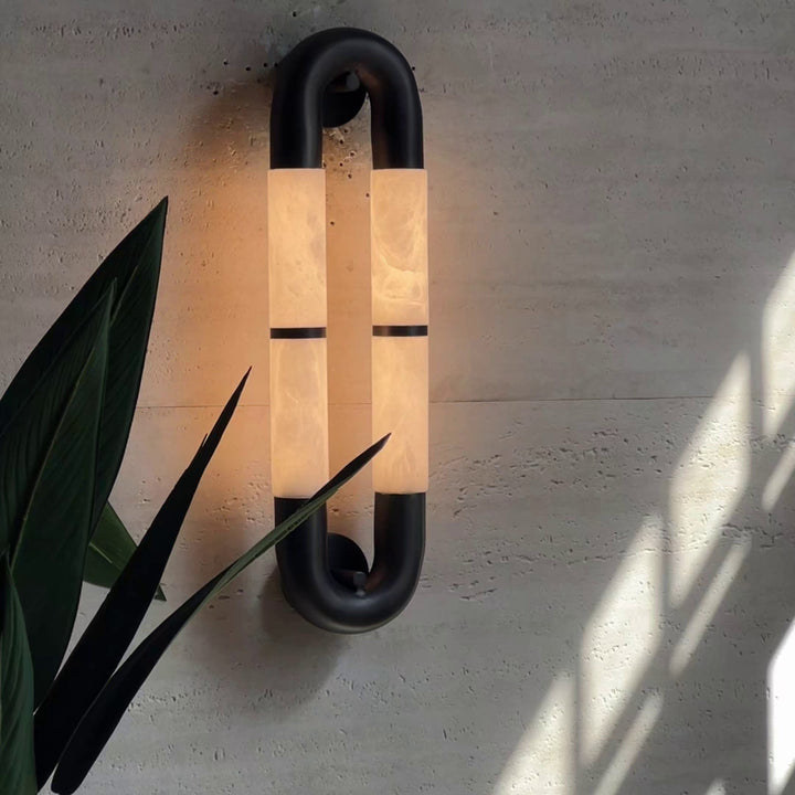 Luma Arc Twin Alabaster Sconce - Vakkerlight