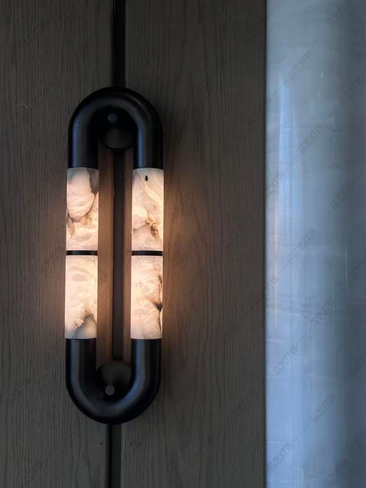 Luma Arc Twin Alabaster Sconce - Vakkerlight