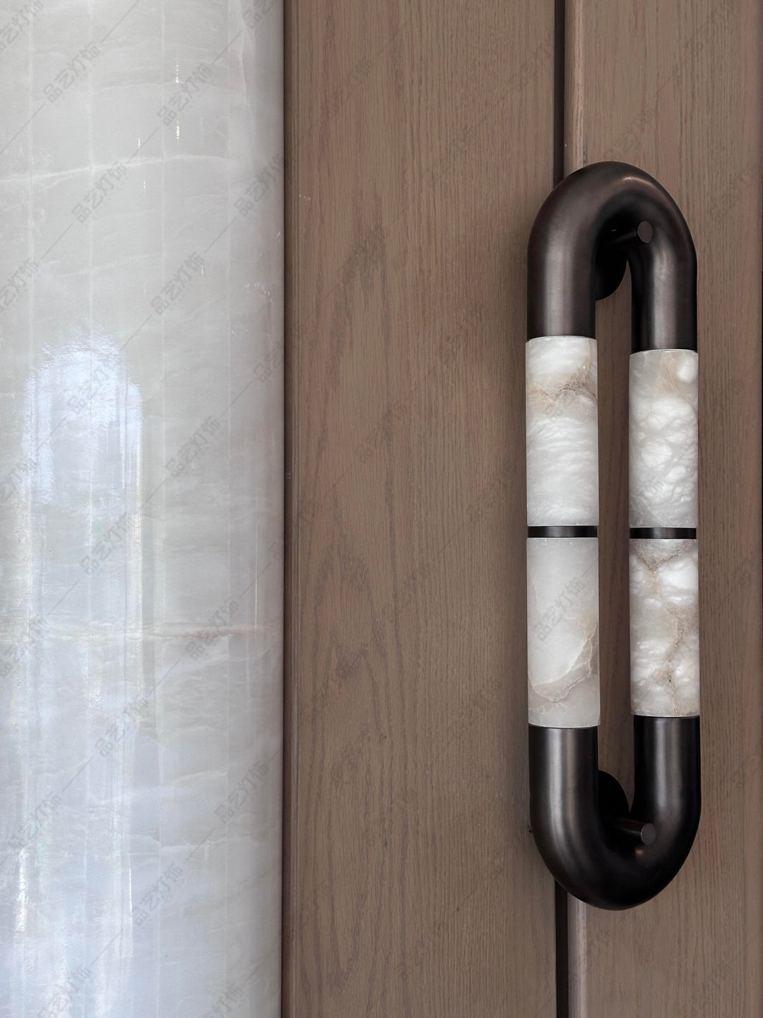 Luma Arc Twin Alabaster Sconce - Vakkerlight